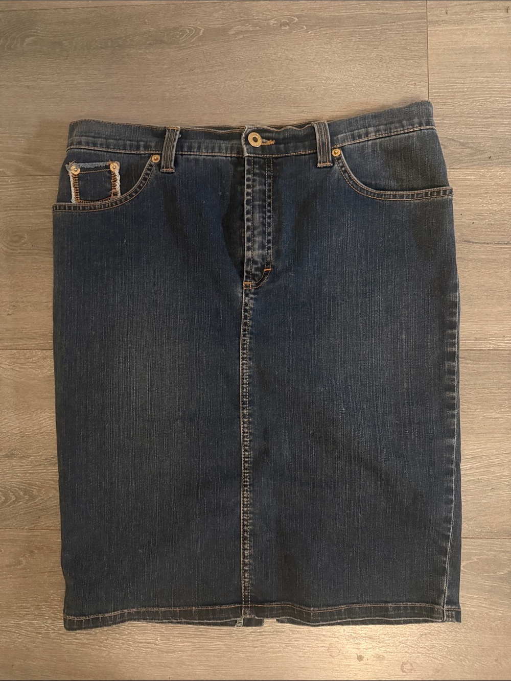 Dolce & Gabbana Dark Blue Denim Pencil Skirt
